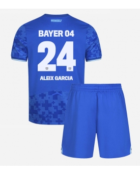 Bayer Leverkusen Aleix Garcia #24 Maglia Gara Terza Repliche 2025-26 Bambino Maniche Corte
